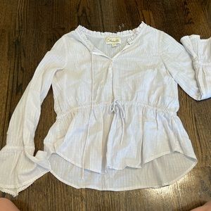 Cleobella long sleeve bell top/peplum top